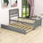 Twin Solid Wood Platform Bed with Trundle-1556107395