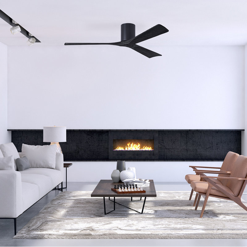 Irene Ceiling Fan, Matte Black, Matte Black, 60"