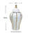 Gingell Handmade White Ceramic Ginger Jar with Gold Ribbed Detailing (3 Sizes)-1271546794