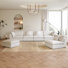 Canapé modulaire surdimensionné en U avec repose-pieds 6 pièces 156,7 "156"