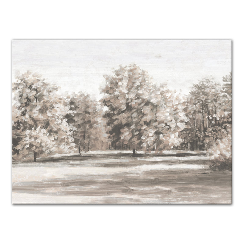 «Grey Tree Field» - peinture sur toile sans cadre