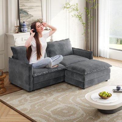 Canapé rembourré à assise profonde de grande taille