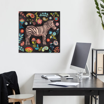 Art contemporain bijoux de la jungle sur fond noir avec animaux