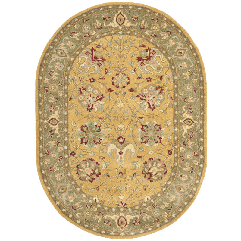 Dunbar Hand Tufted Wool Oriental Rug, Oval 4'6" x 6'6" 