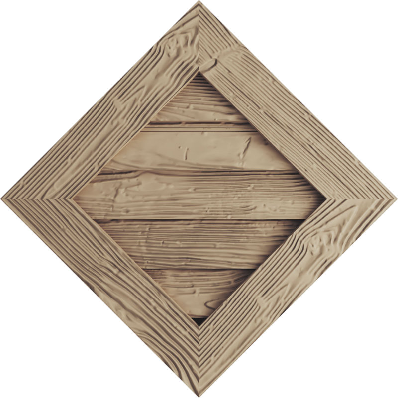 Évent à pignon Timberthane Diamond, Sable, H 1 po x l 21 po x L 21 po