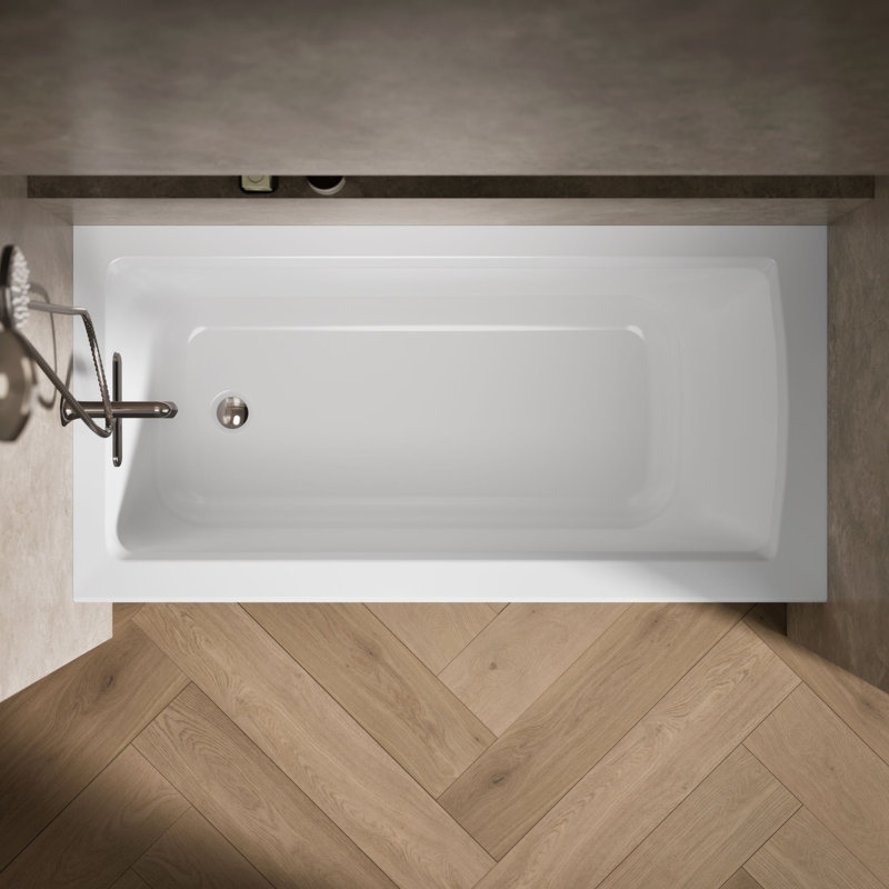 Archer® 60" x 30" Alcove/Tile in Soaking Bathtub, White, Left
