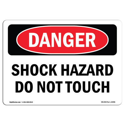 OSHA Danger Shock Hazard Do Not Touch Sign