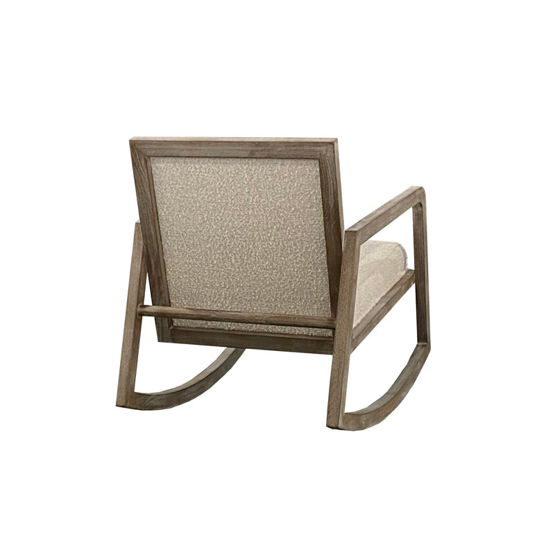 Jed Rocking Chair, Brown/White