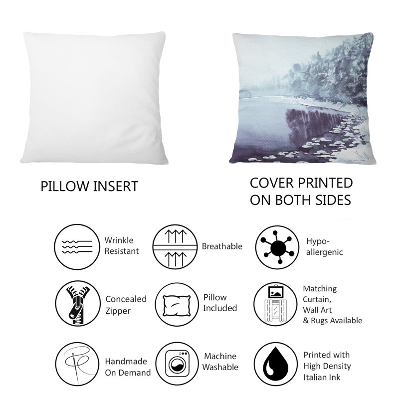 Coussin Winter Winter Snowy Trees