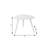  Contemporary 14" White Aluminum End Table