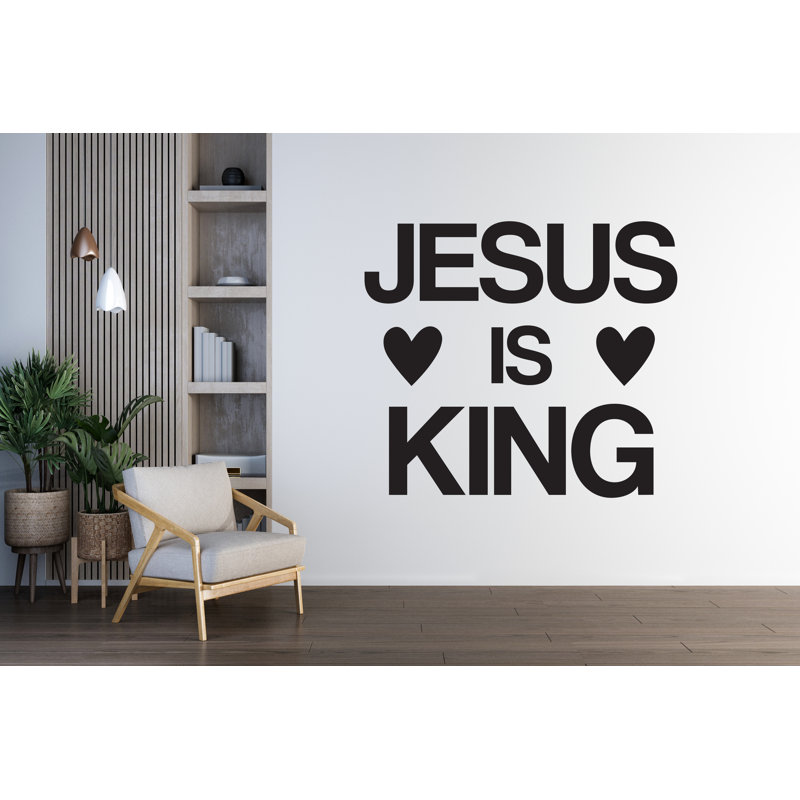 «Jesus Is King», panneau mural mural, H 44 po x l 50 po, Vert foncé