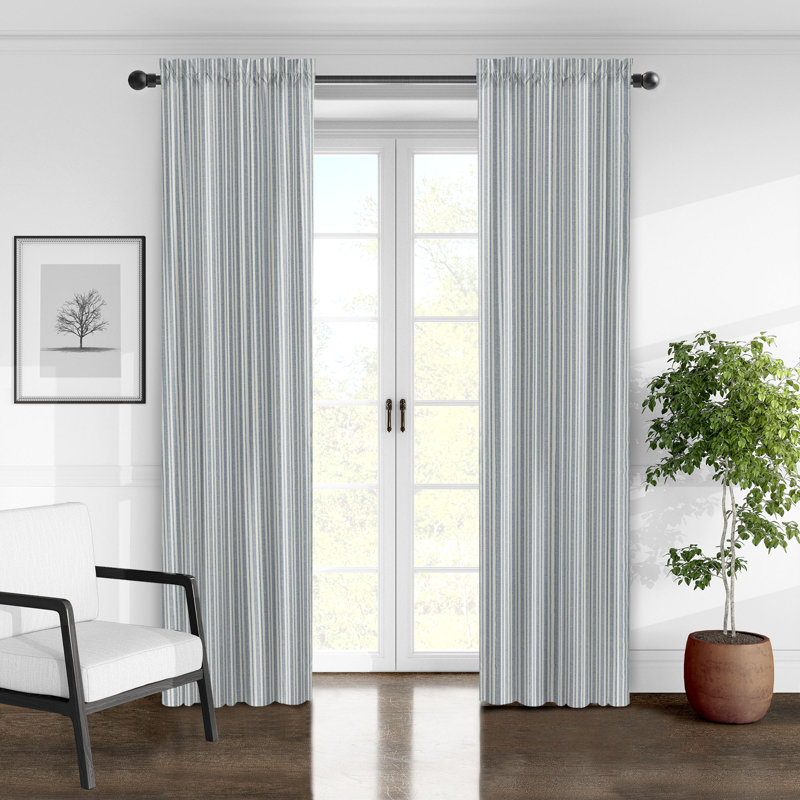 Pacific Stripe, Denim, 50" W x 144" L