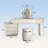 47.24"White Solid Wood Dressing Table and Storage Cabinet Set