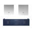 Meuble-lavabo double bleu marine 72 po X P 22 po D et 30 po Miroirs à DEL-117984810