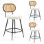 Tabourets de bar 26 po à hauteur de comptoir en rotin 26 po (ensemble de 3)-131125355