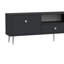 Modern TV Stand with Wall Mount Capability, Anthracite & Silver, 55.1 x 17.7 x 11.8 inches | 100% Melamine Coated Particle Board, Thickness: 0.7 inches | Multiple Shelves, Sleek Design for Stylish Living Rooms-1378866626