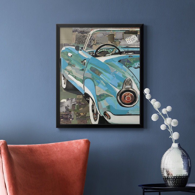 Toile encadrée de qualité supérieure Thunderbird - prête à être accrochée, Noir, H 20 po x l 16 po