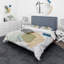 Minimal Geometric Stones II - Ensemble de housse de couette moderne - Microfibre de polyester-138869169
