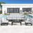 7 - Piece Outdoor Modular Sectional Set with Coffee Table-1891110449