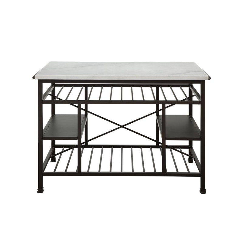 Lanzo Kitchen Island, Gunmetal