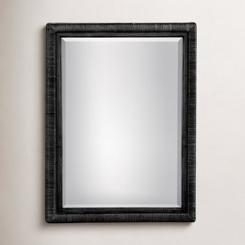 Miroir biseauté Monterey, Noir
