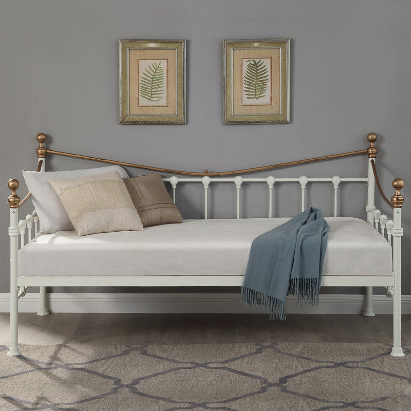Angelina Metal Daybed, White