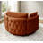 Upholstered Tufted Swivel Chair with Ottoman-1772766938