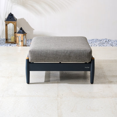 Repose-pieds d'extérieur en aluminium avec coussin
