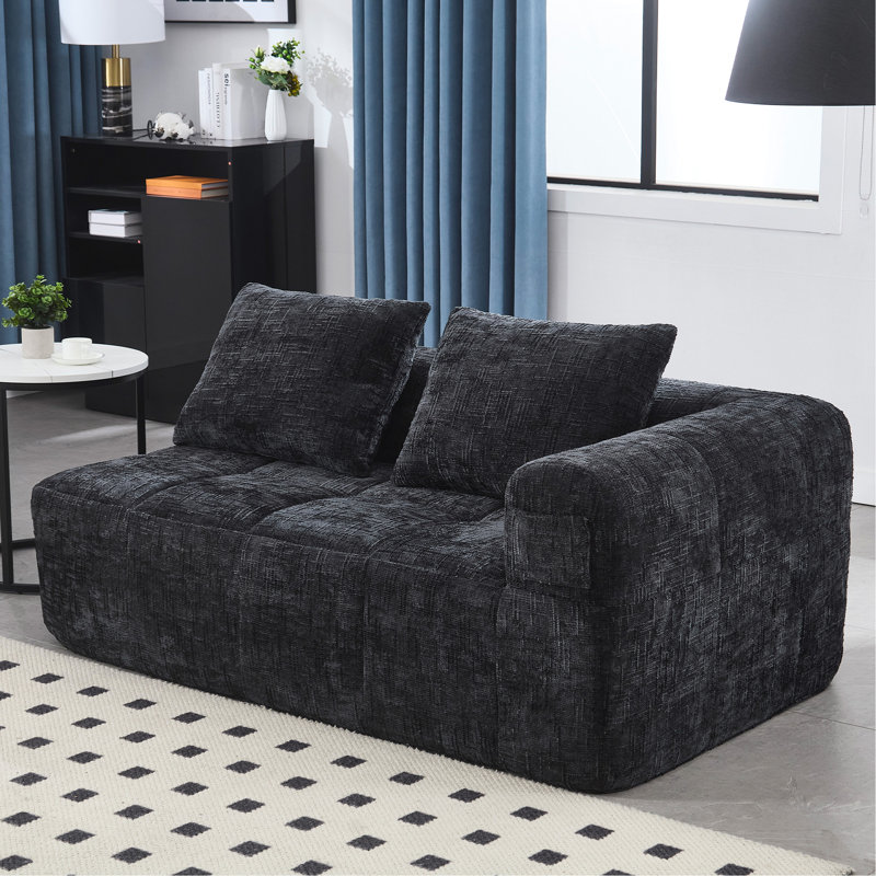 Charmante chenille pour rehausser l'intérieur - Rehausse l'ambiance classique de tout décor, Noir