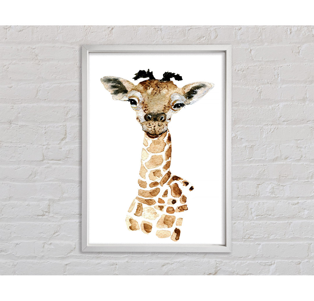 Giraffe Beauty - Einzelner Bilderrahmen Kunstdrucke auf Leinwand