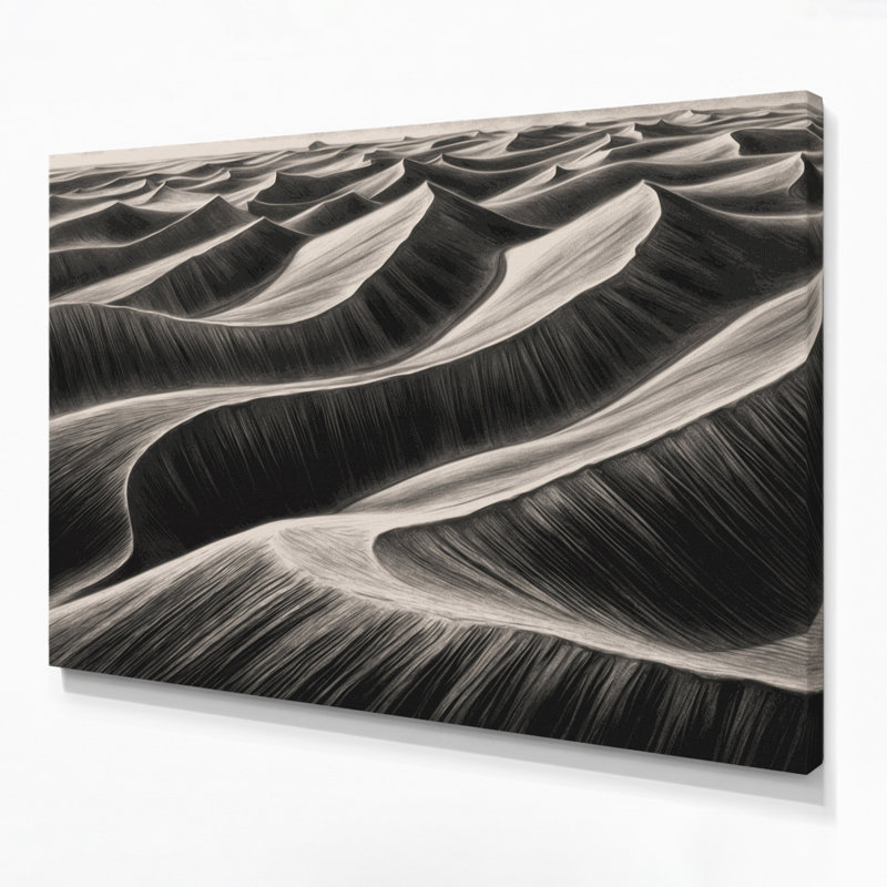 Toile horizontale gris rayé gris foncé, H 11 po x l 14 po