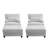 Modern Chaise Lounge Chair With Movable Ottoman And Pillow(Set Of 2)-115747911
