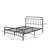 Metal Bed Frame Queen Size Platform No Box Spring Needed With Vintage Headboard And Footboard  Premium Steel Slat Support/Black (NEW)