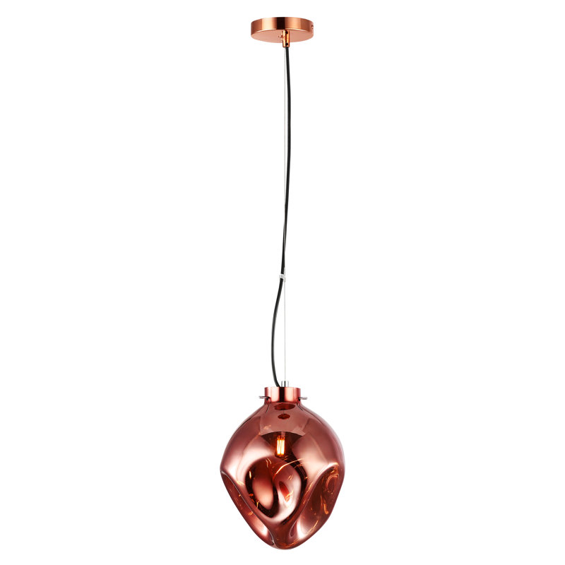 Luminaire suspendu 1 lumières simple urn Daniaal, Or rose