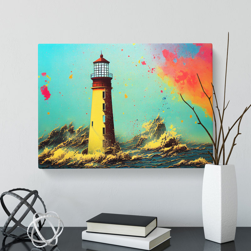 Lighthouse Splash Vol.1 Abstract - Wrapped Canvas, 35cm H x 50cm W x 3cm D