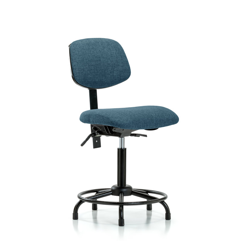 Chaise de dessinateur ergonomique Baines, Bleu, Inclus, Non