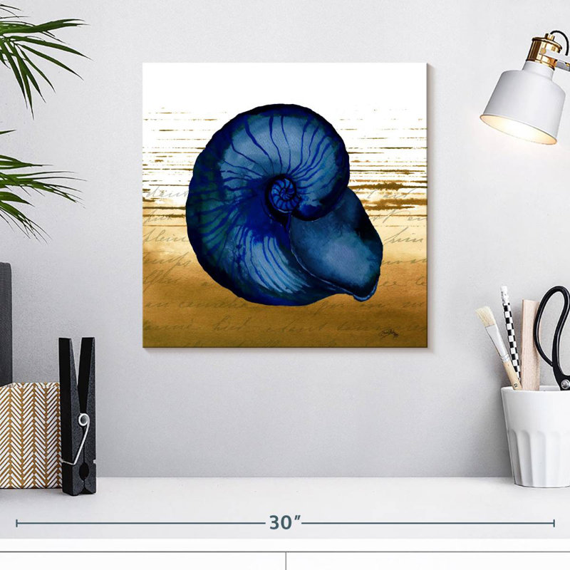 Adeliza Coastal Blue Shell, 16" H x 16" W