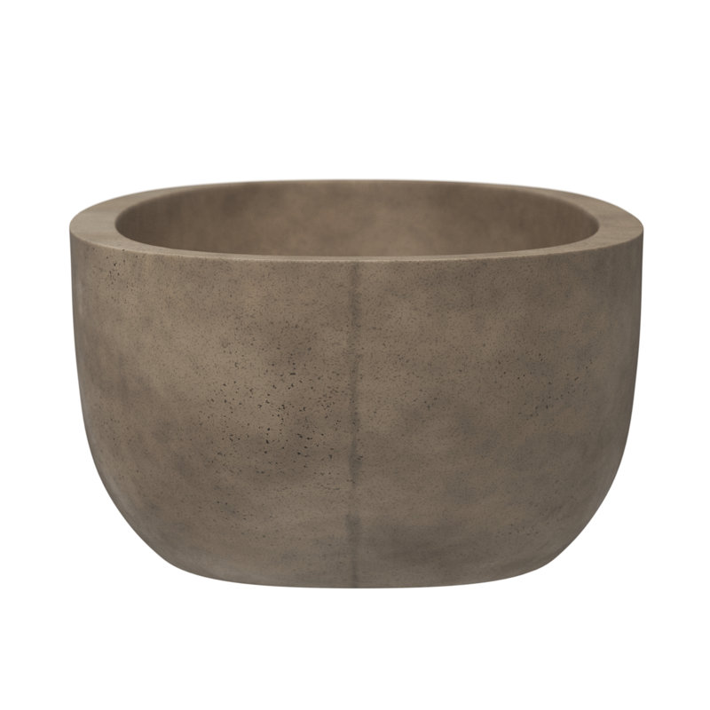 Avalon NativeStone Freestanding Soaking Cement Bathtub, 21" H x 36" W x 62" L, Earth