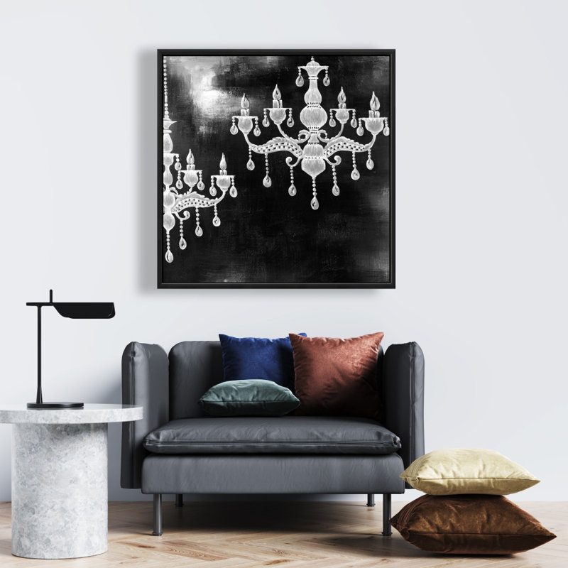 «White Chandeliers», reproduction sur toile