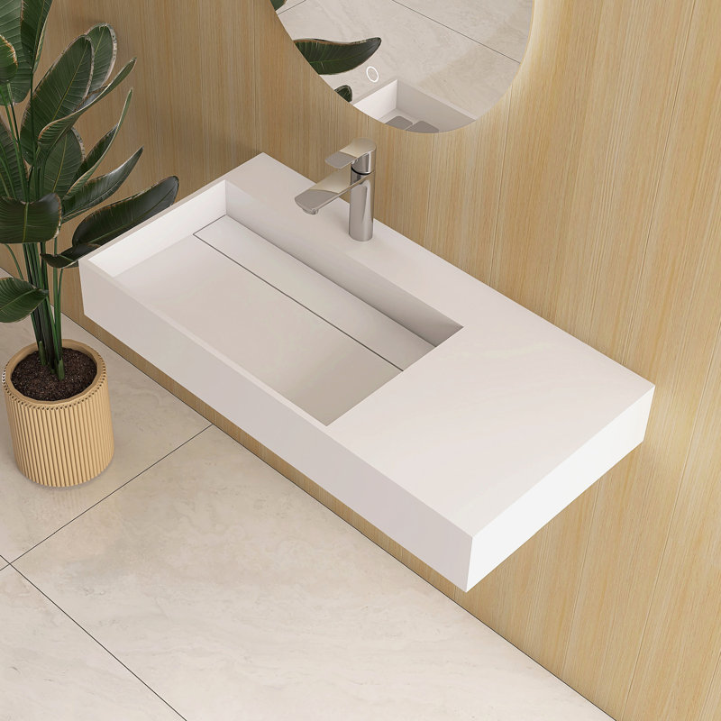 Lavabo de salle de bain mural 36 po