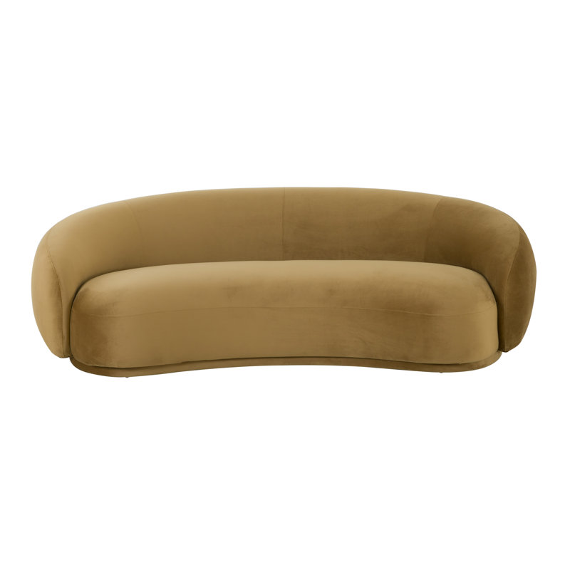 Canapé en velours cognac Tend Furniture Kendall, Velours brun