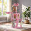 Arbre à chat 54 po avec hamac, panier et poteau à griffes-347864982