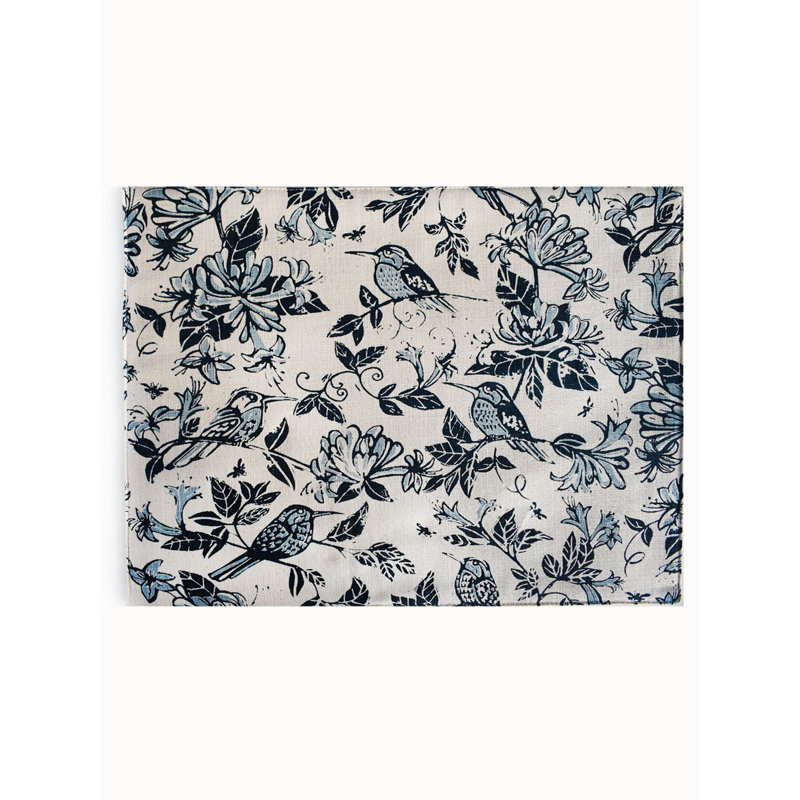 Ensemble de 4 napperons French Honeysuckle French Home, Indigo