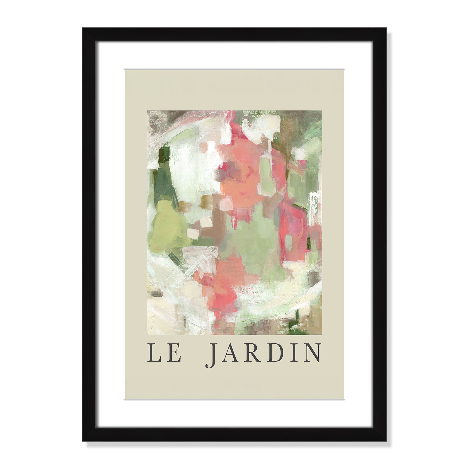 Botanical Poster Collection "Le Jardin" Print by Carol Robinson, Black Single Picture Frame, Yes, 23" H x 17" W x 1.25" D