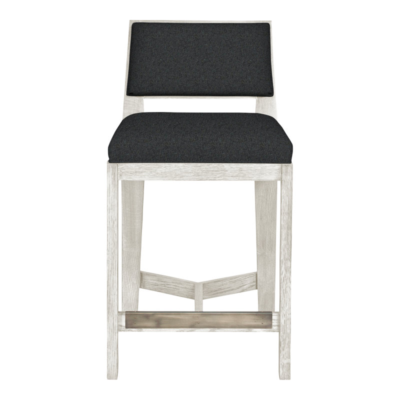 Thom Filicia Solid Wood 32.5" Bar Stool, Ian Lagoon, Casa Blanca