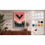 Bat Over City Heart Modern - Wrapped Canvas-1593578916-1593578918