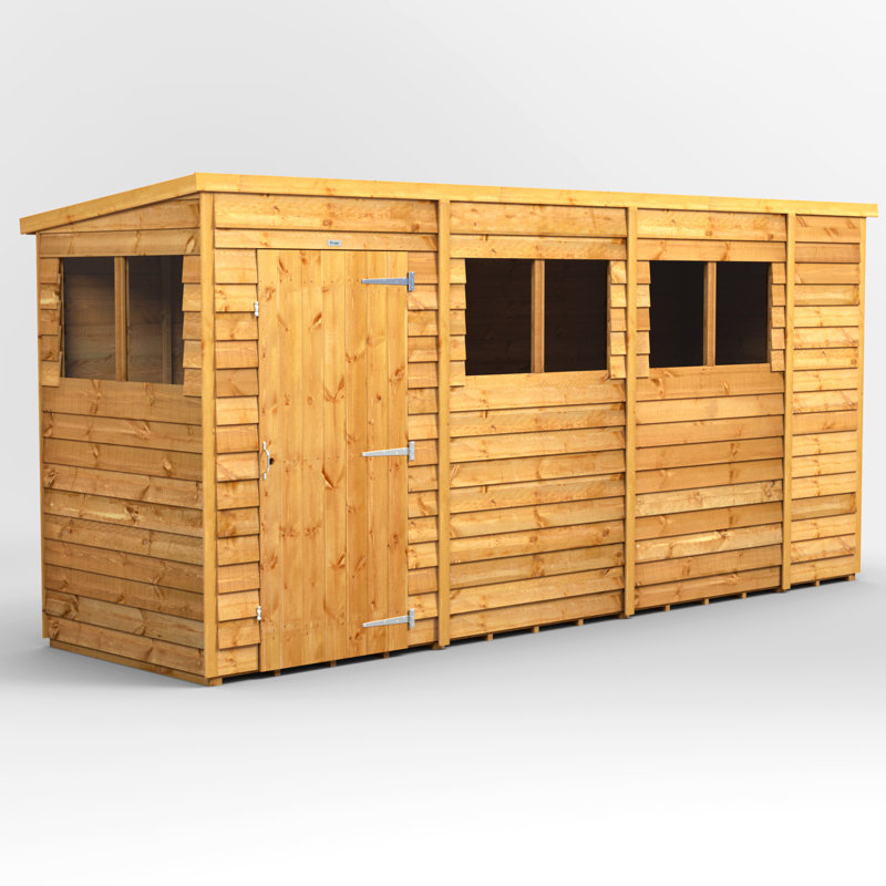 Powersheds Timber Overlap Pent Garden Shed