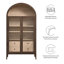 Vitrine de rangement arquée 74 po Nolan-107335491