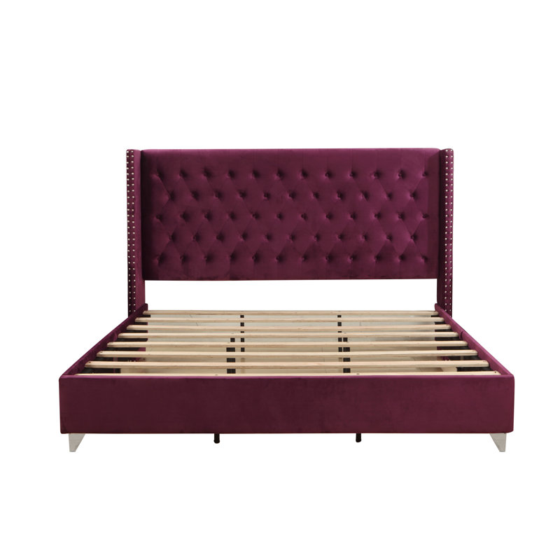 Lit tapissier Micheale, Très grand, Mauve