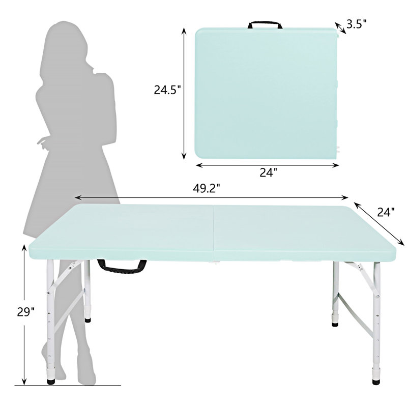 Table de camping portable pliante, Bleu